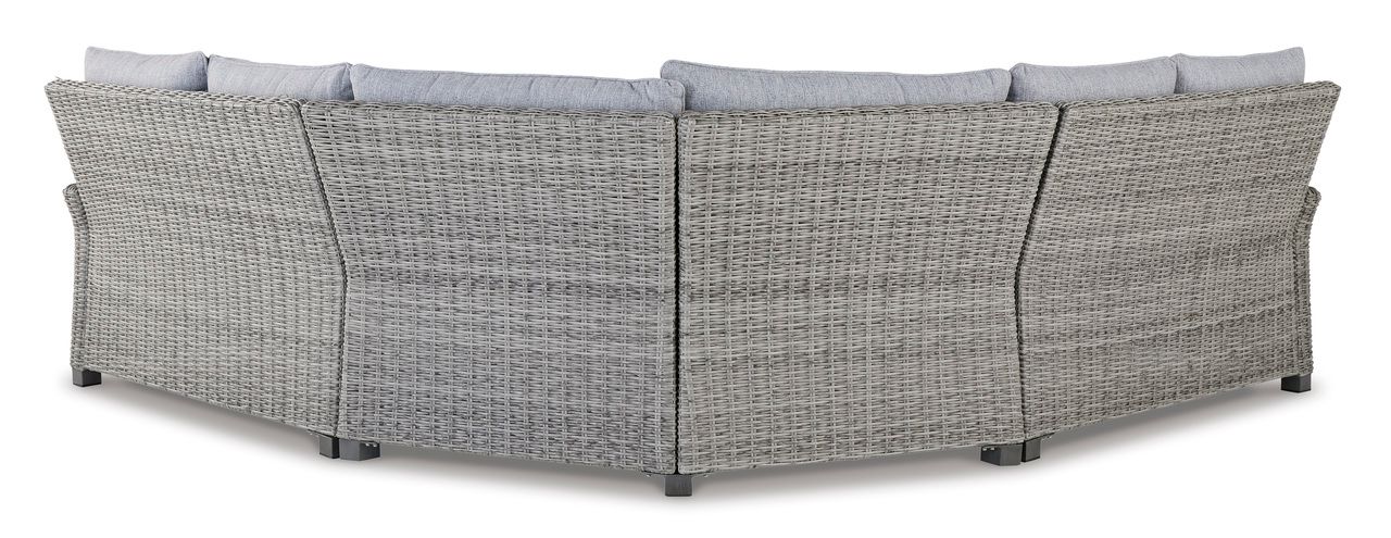 Naples Beach Light Grey And Beige Outdoor Sectional P439P1