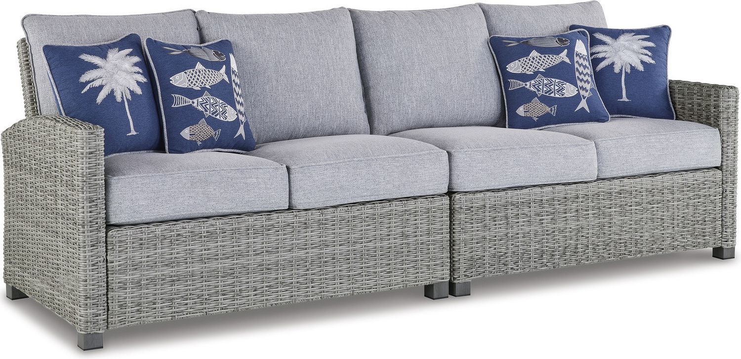 Naples Beach 4-Piece Outdoor Sectional In Light Gray P439P2