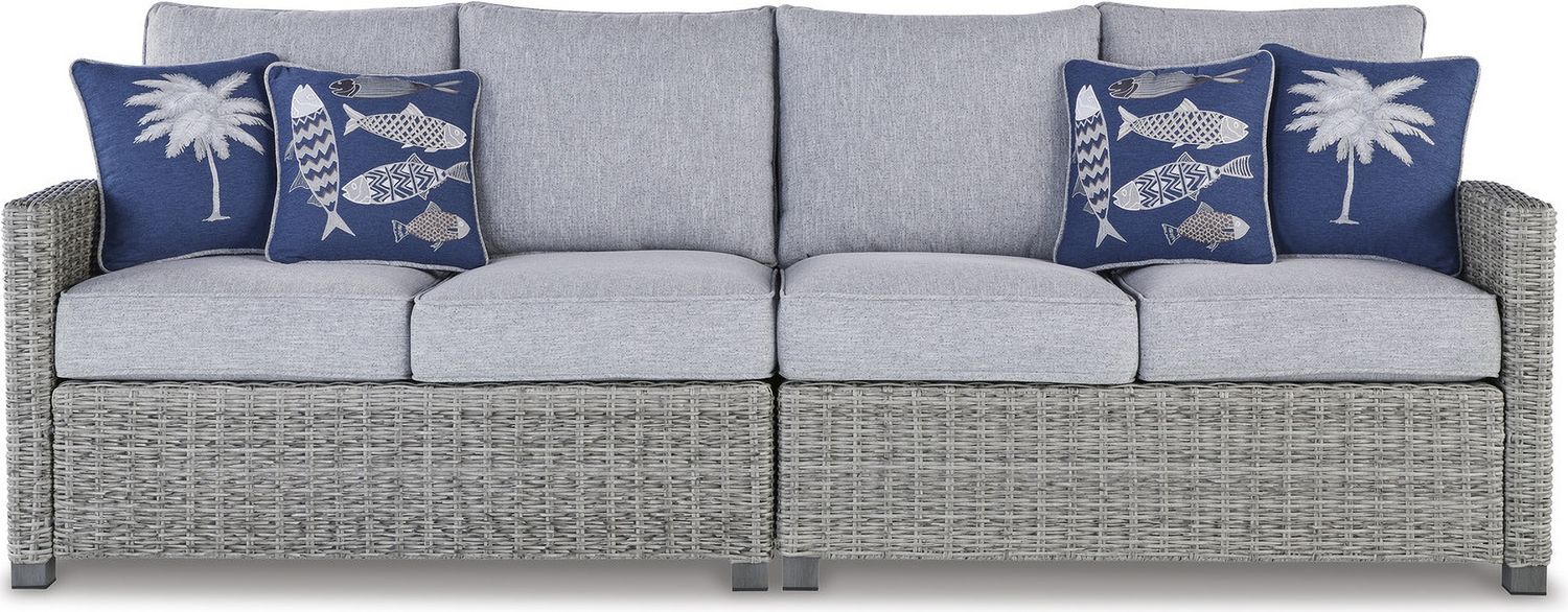 Naples Beach 4-Piece Outdoor Sectional In Light Gray P439P2