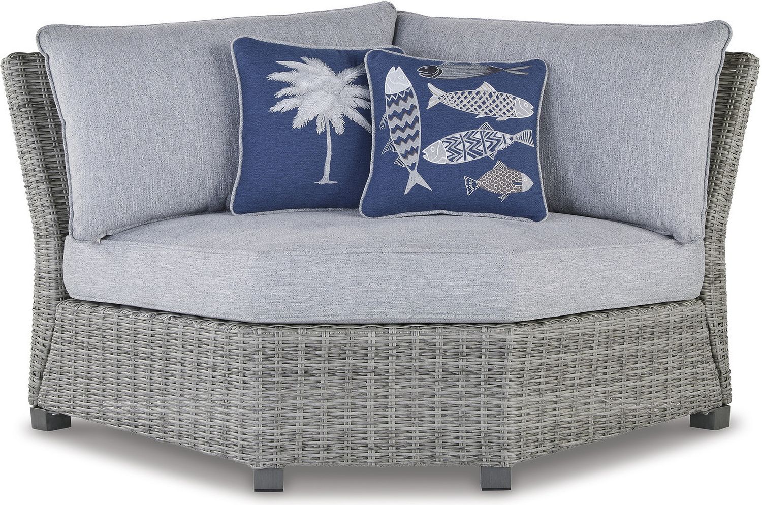 Naples Beach 4-Piece Outdoor Sectional In Light Gray P439P2
