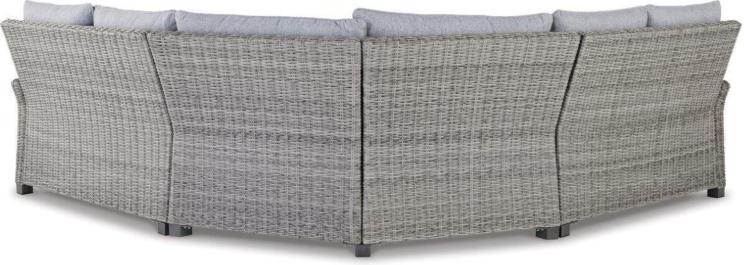 Naples Beach 4-Piece Outdoor Sectional In Light Gray P439P2