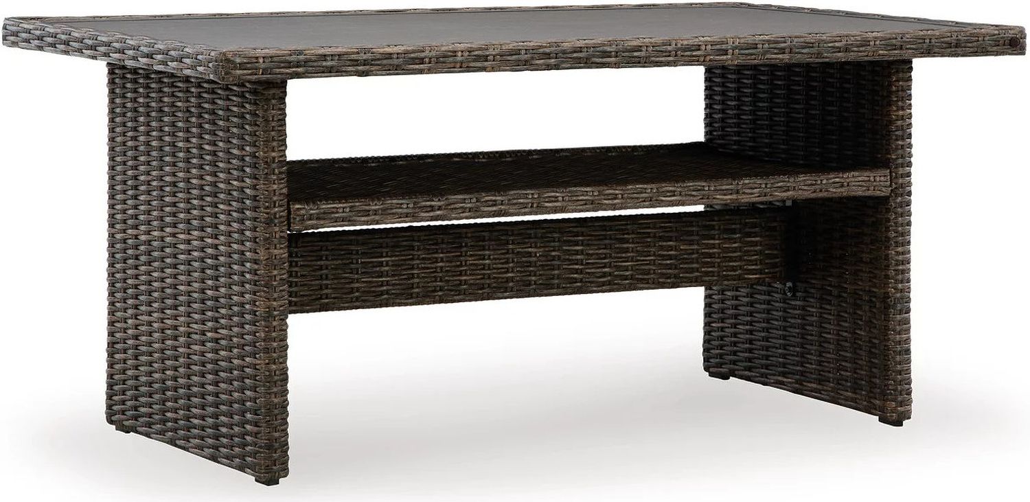 Brook Ranch Brown Rectangular Multi-Use Outdoor Table P465625