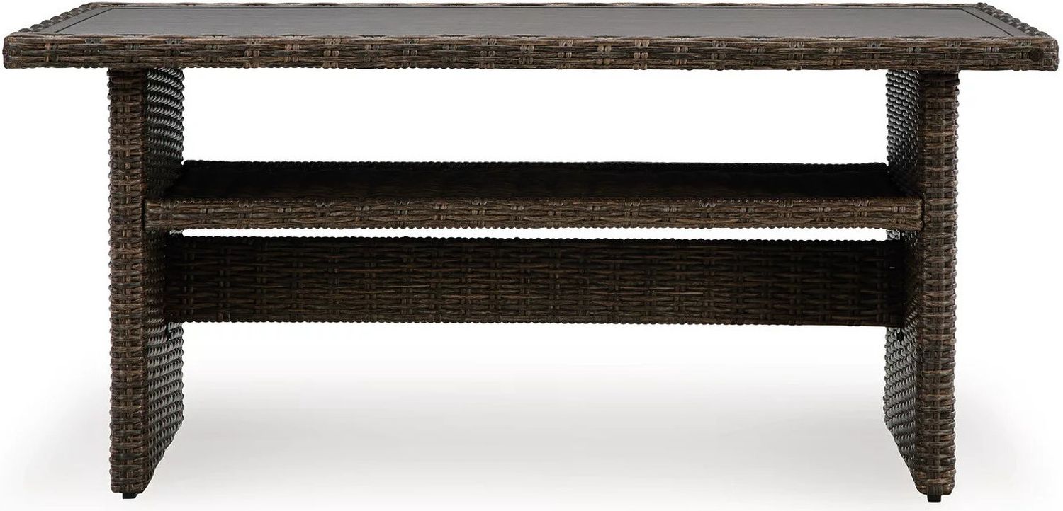 Brook Ranch Brown Rectangular Multi-Use Outdoor Table P465625