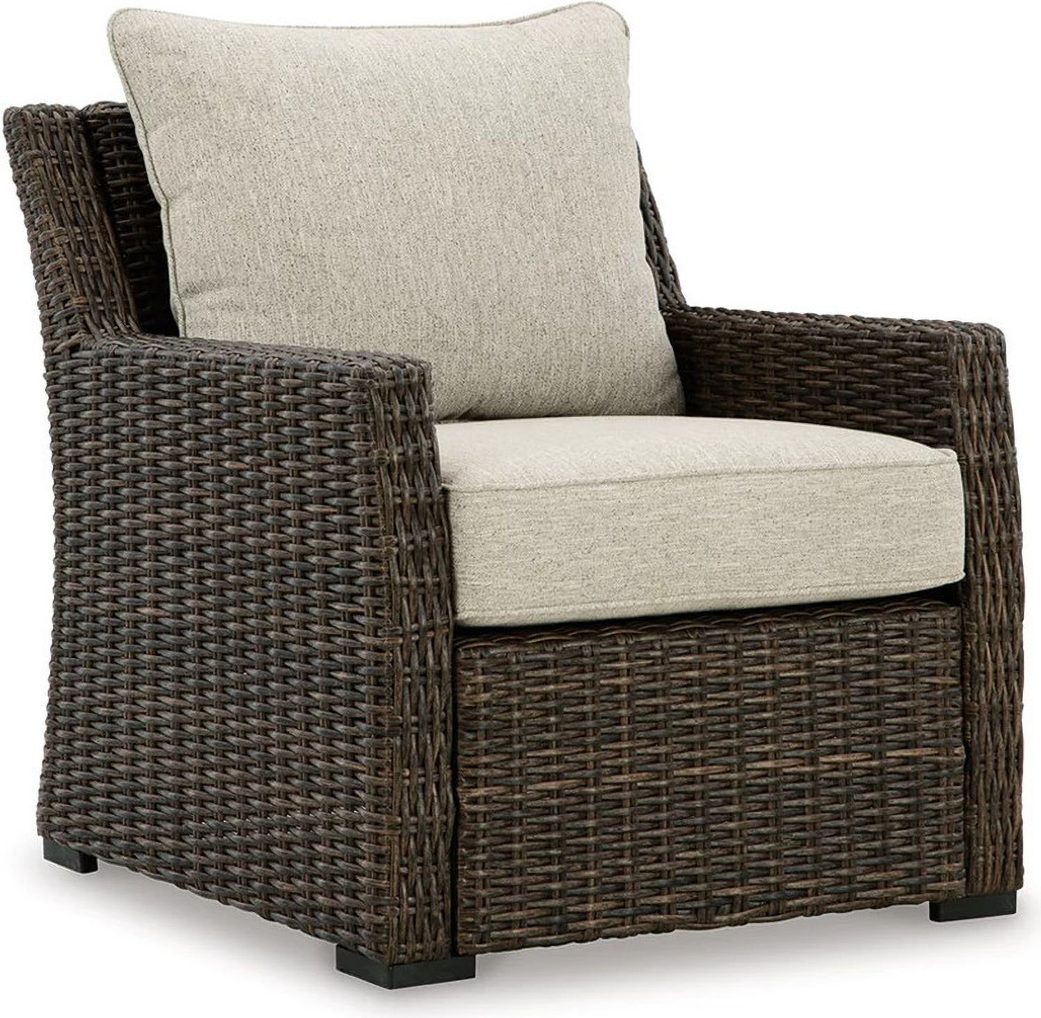 Brook Ranch Brown Lounge Chair With Cushion P465820