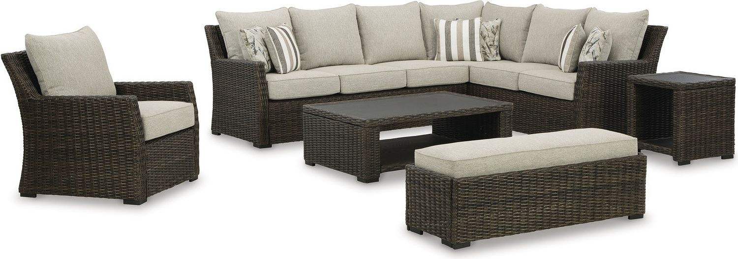 Brook Ranch Brown Sofa Sectional P465822