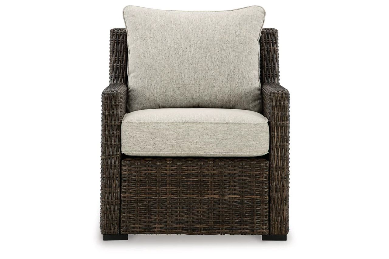 Brook Ranch Outdoor Sofa Sectional Conversation Set In Brown P465P2