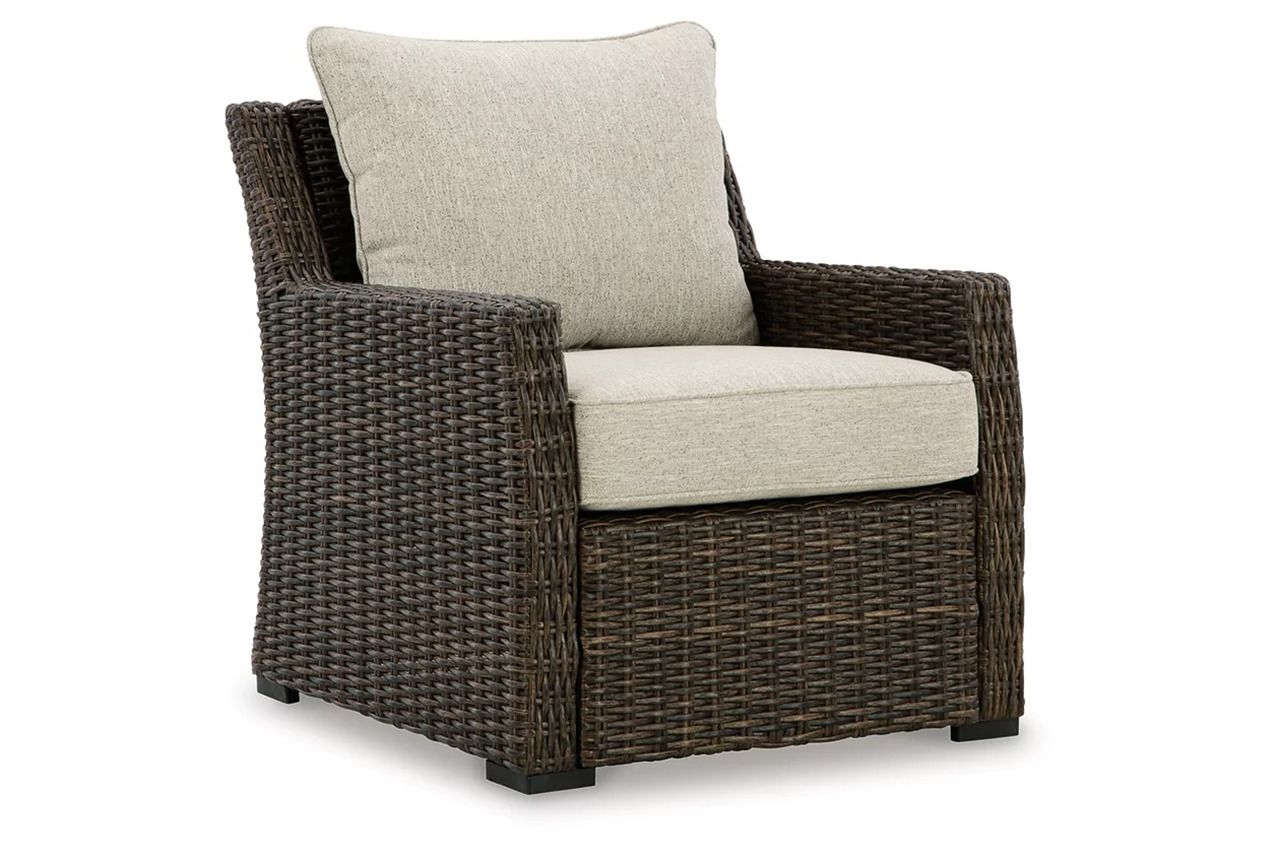 Brook Ranch Outdoor Sofa Sectional Conversation Set In Brown P465P2