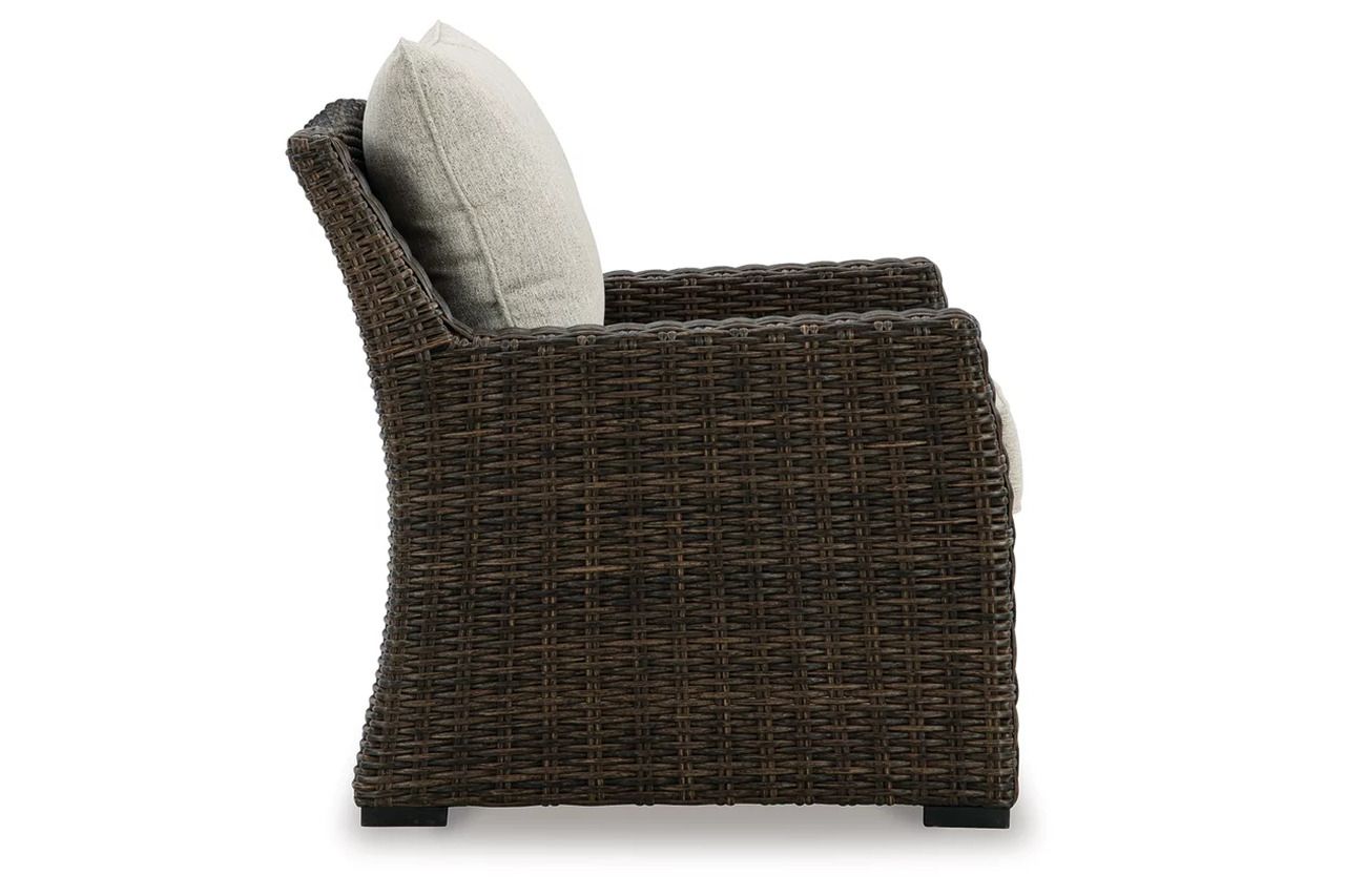 Brook Ranch Outdoor Sofa Sectional Conversation Set In Brown P465P2