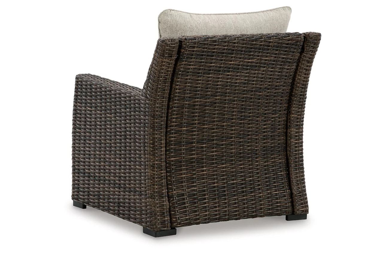 Brook Ranch Outdoor Sofa Sectional Conversation Set In Brown P465P2