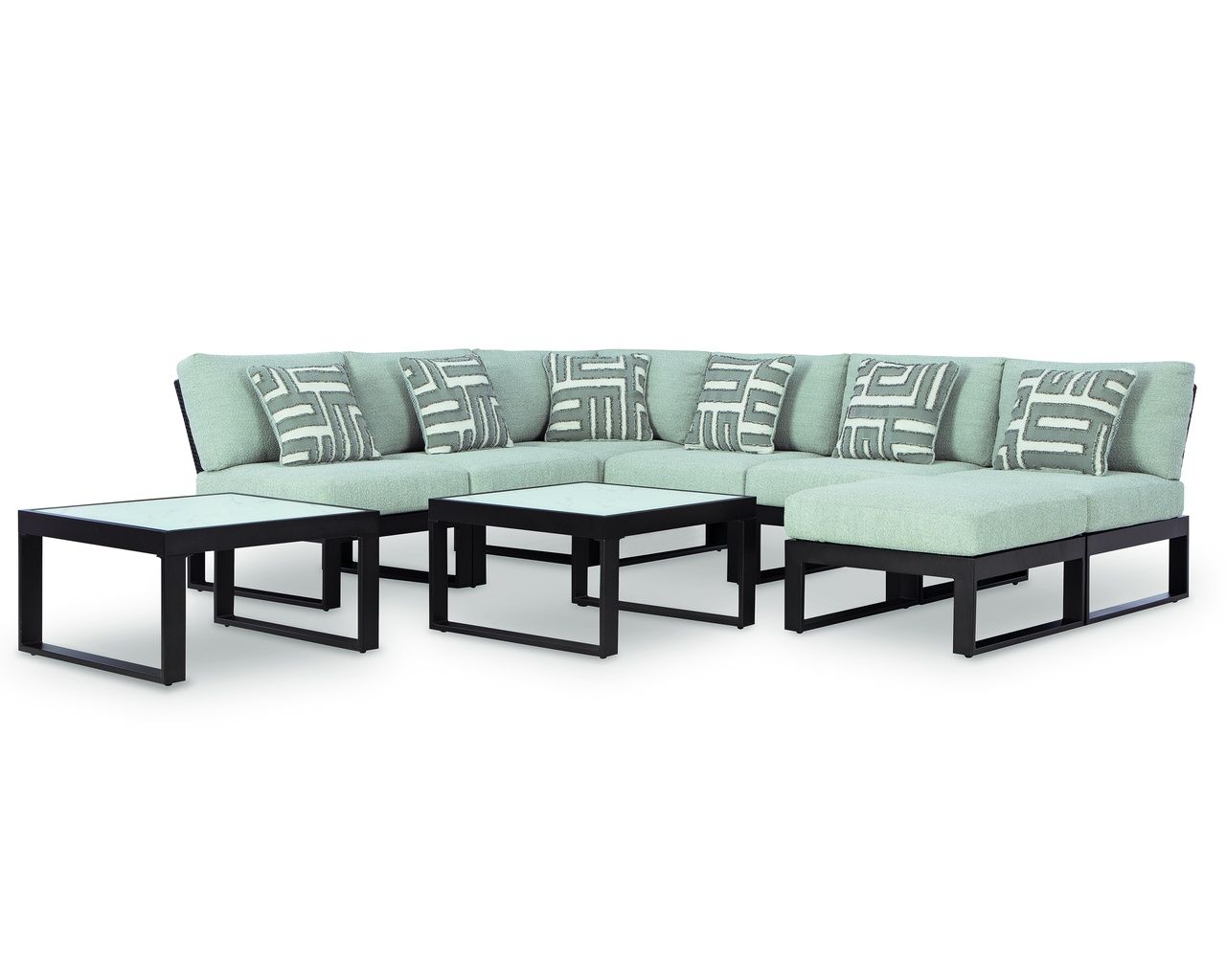 Beachloft Outdoor Coffee Table In Black and Gray P490708