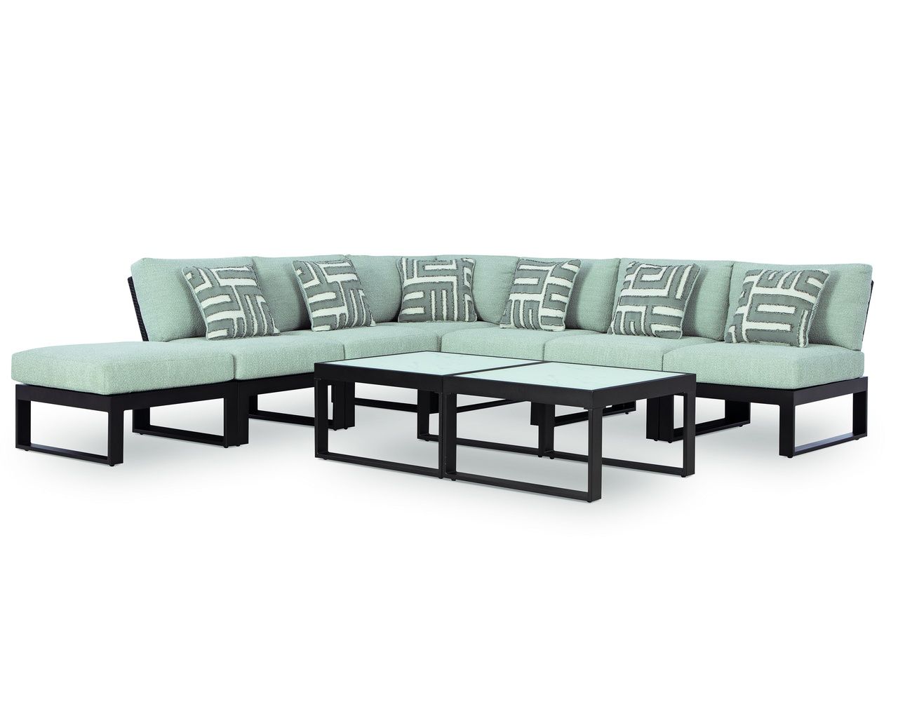 Beachloft Outdoor Coffee Table In Black and Gray P490708