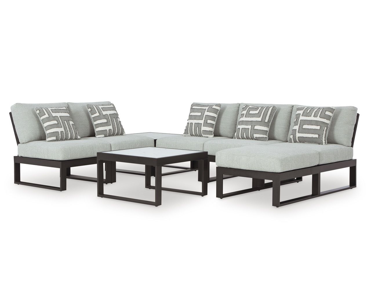Beachloft Outdoor Coffee Table In Black and Gray P490708