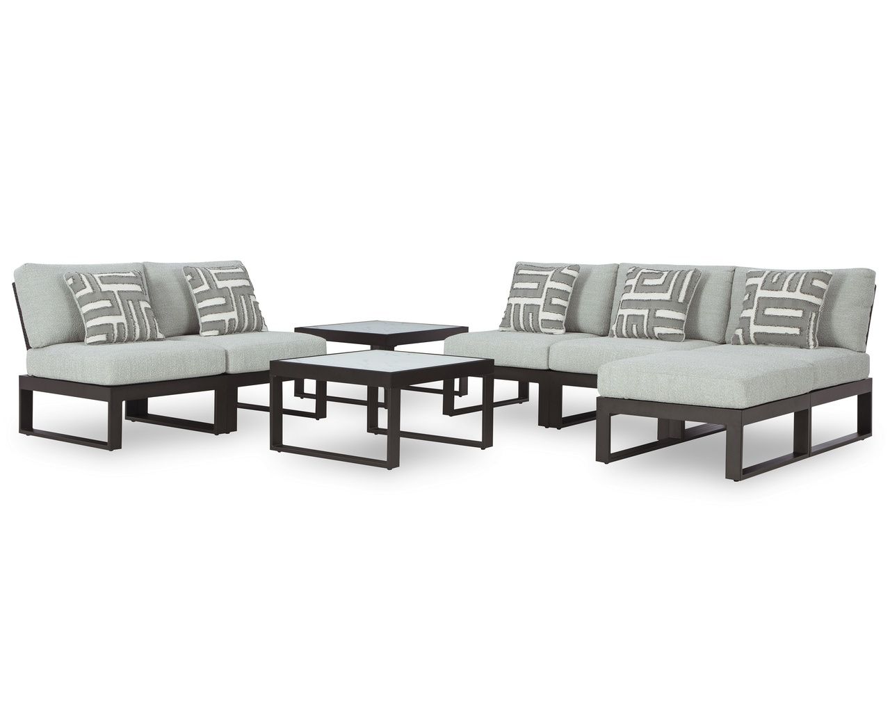 Beachloft Outdoor Coffee Table In Black and Gray P490708