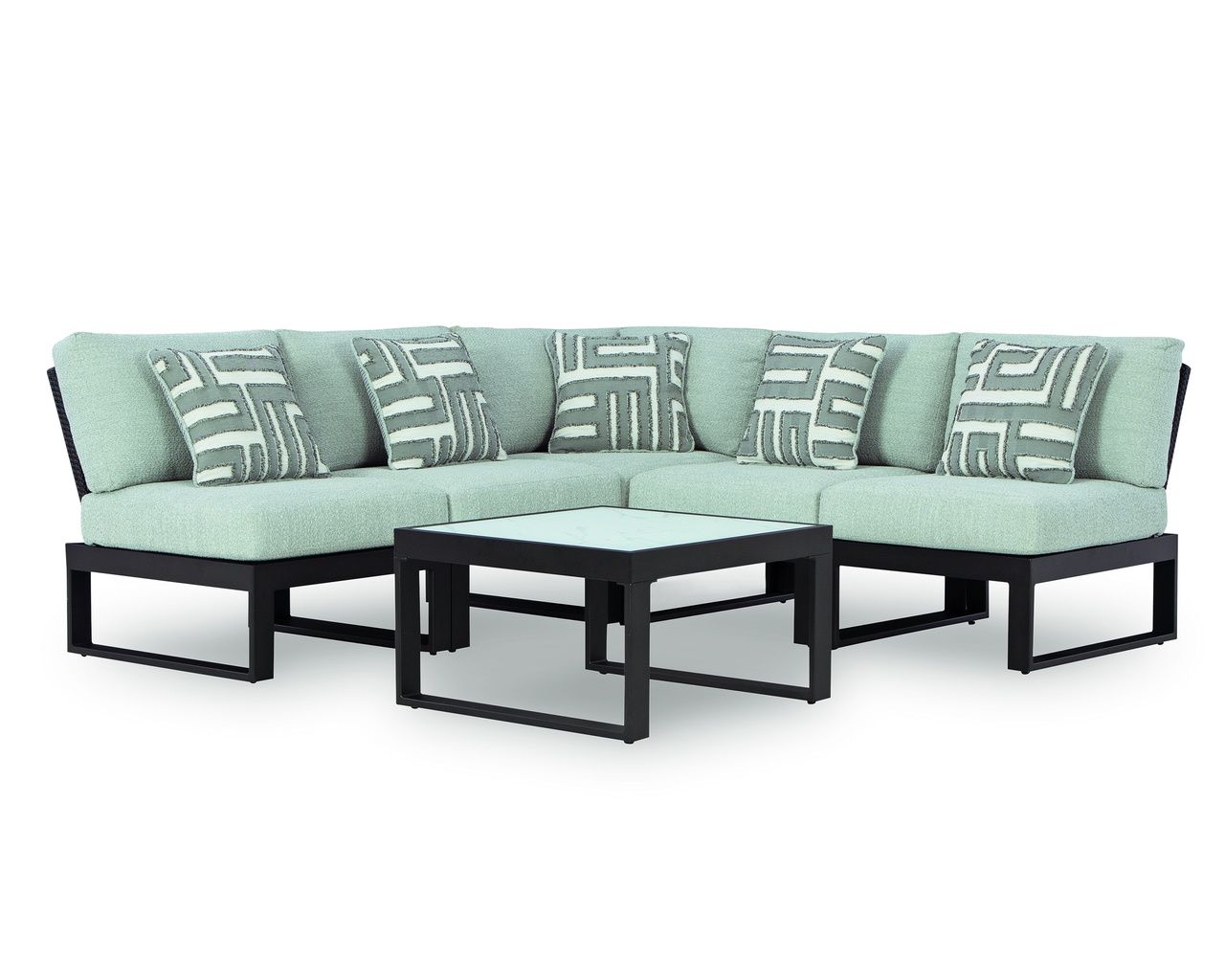 Beachloft Outdoor Coffee Table In Black and Gray P490708