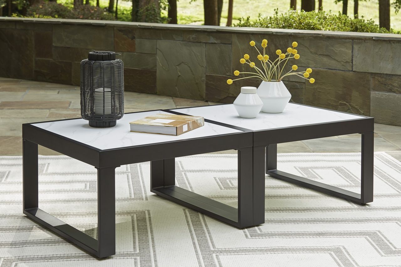 Beachloft Outdoor Coffee Table In Black and Gray P490708