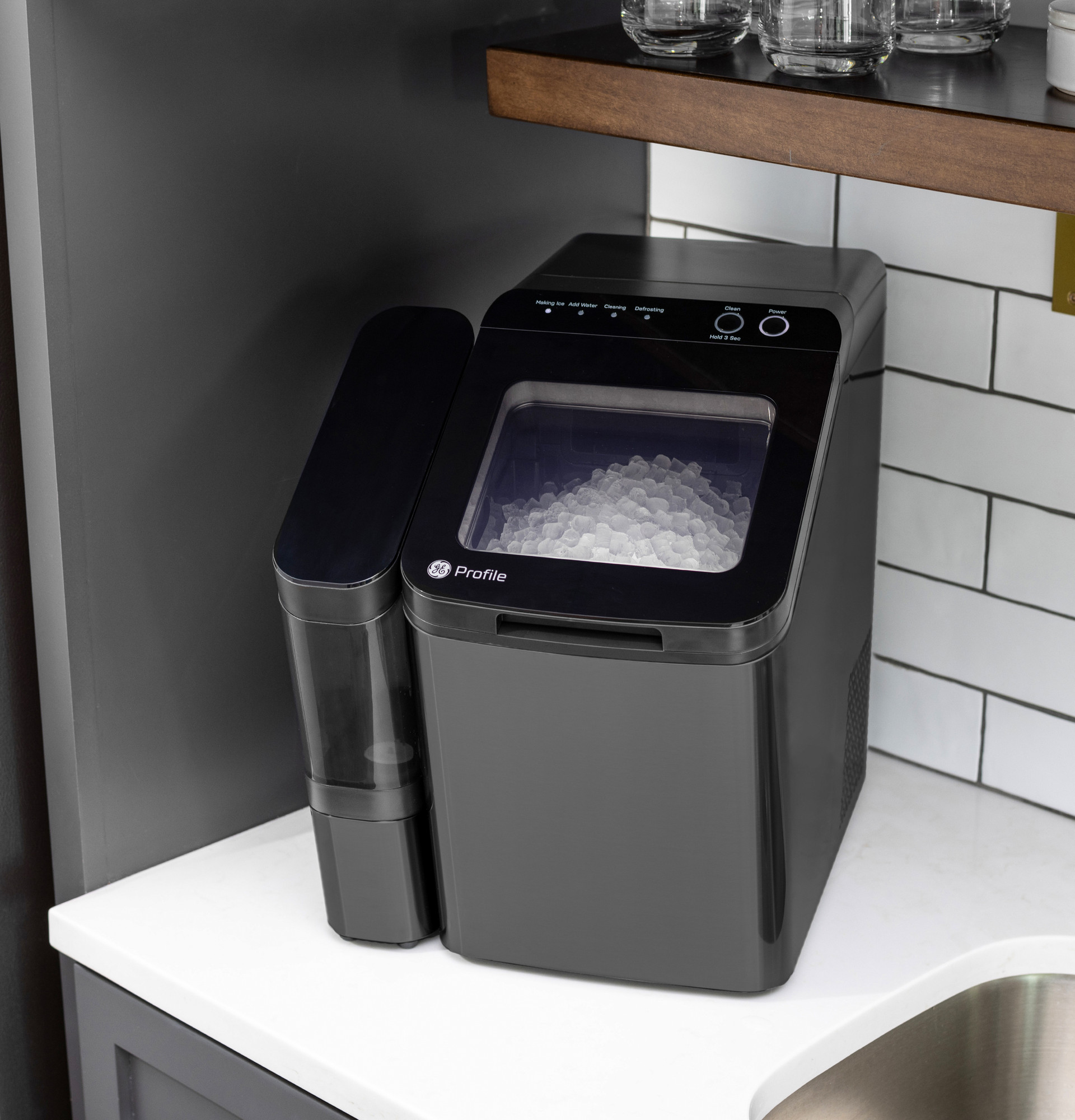 Opal1.0 Nugget Ice Maker With Side Tank P4INSASBVTS