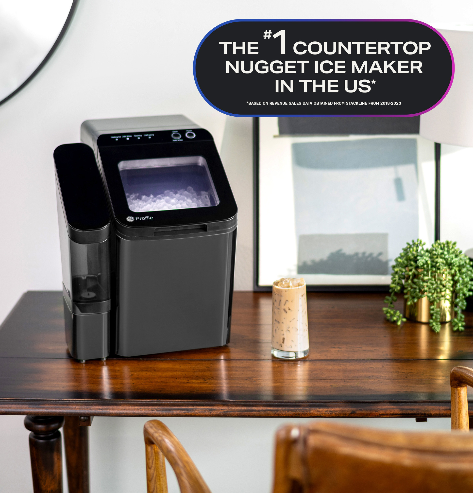 Opal1.0 Nugget Ice Maker With Side Tank P4INSASBVTS