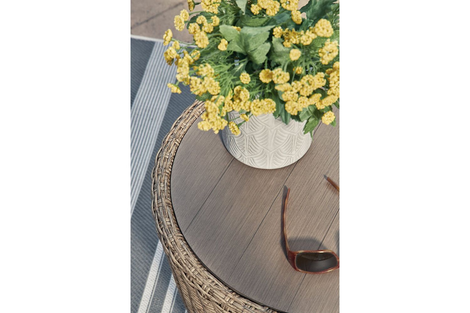 Danson Beige Round End Table P505706