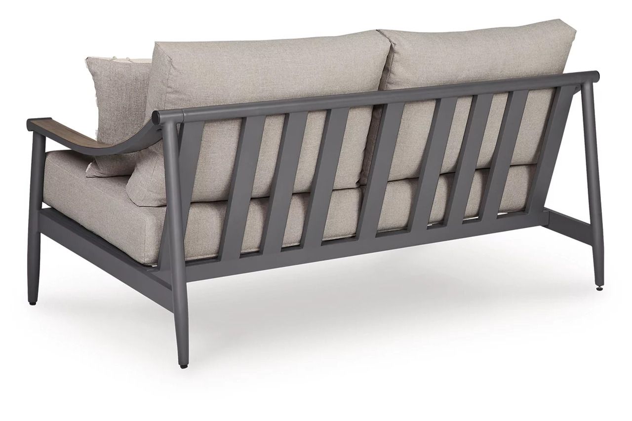 North Island Outdoor Loveseat with Cushion In Gray P510835