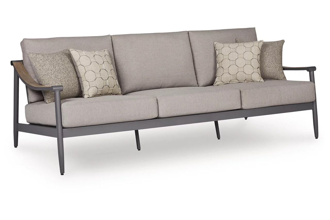 North Island Outdoor Sofa with Cushion In Gray P510838