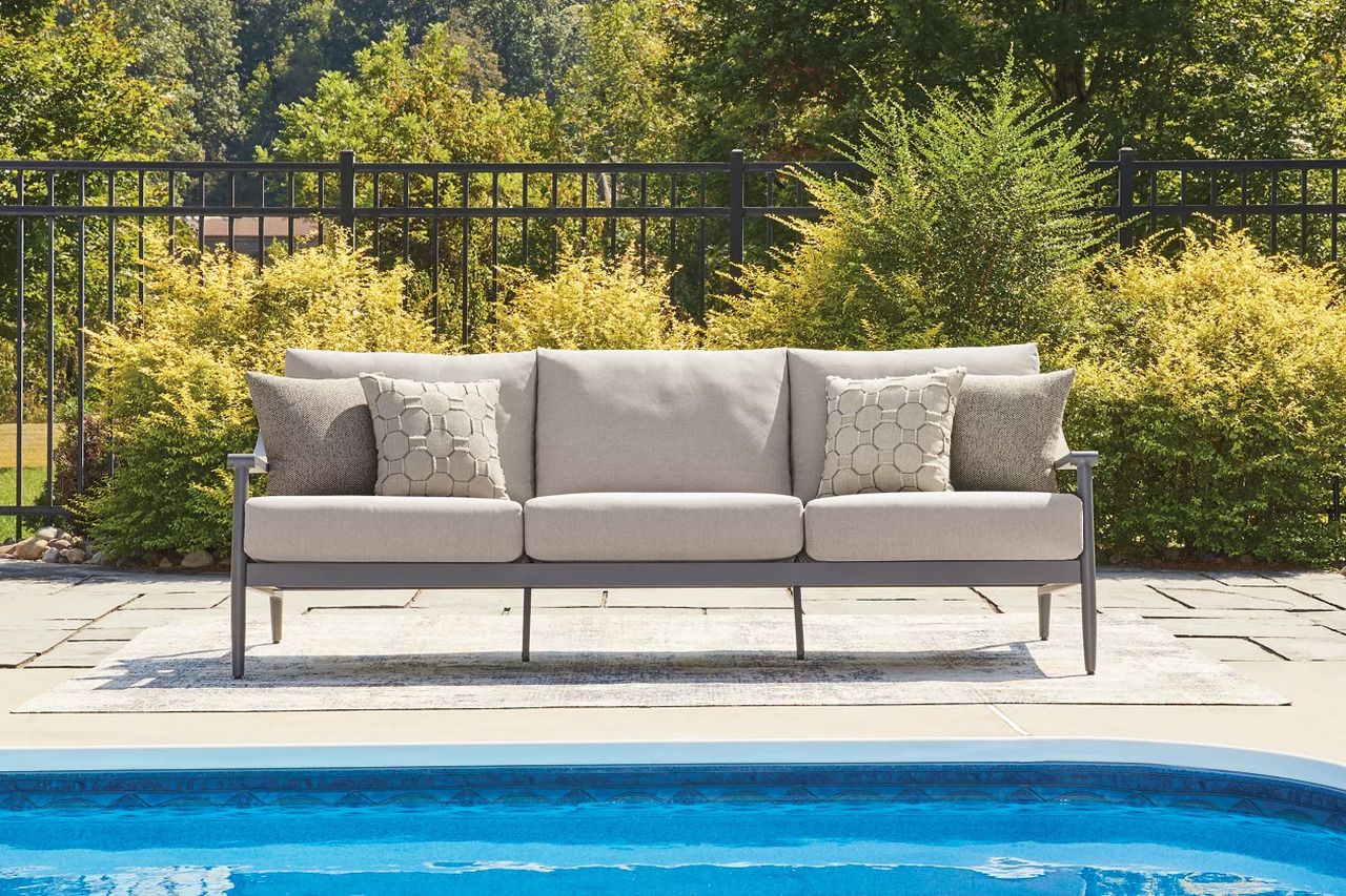 North Island Outdoor Sofa with Cushion In Gray P510838