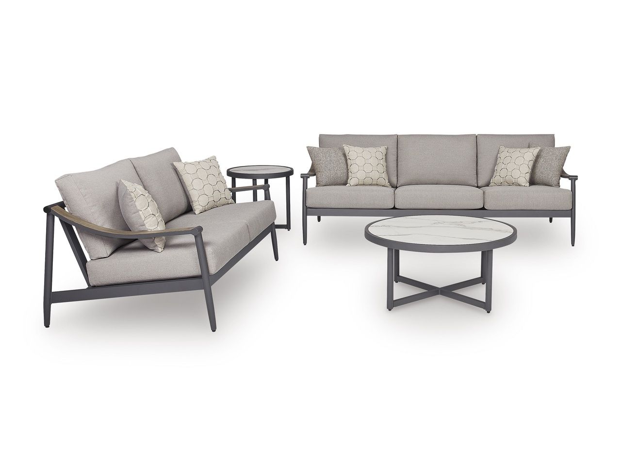 North Island Outdoor Sofa with Cushion In Gray P510838