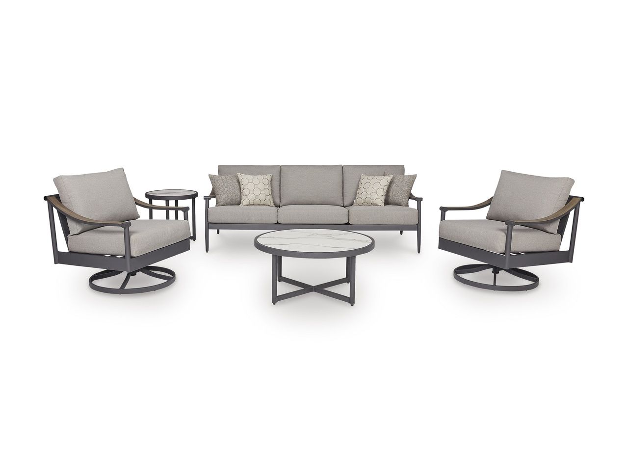 North Island Outdoor Sofa with Cushion In Gray P510838
