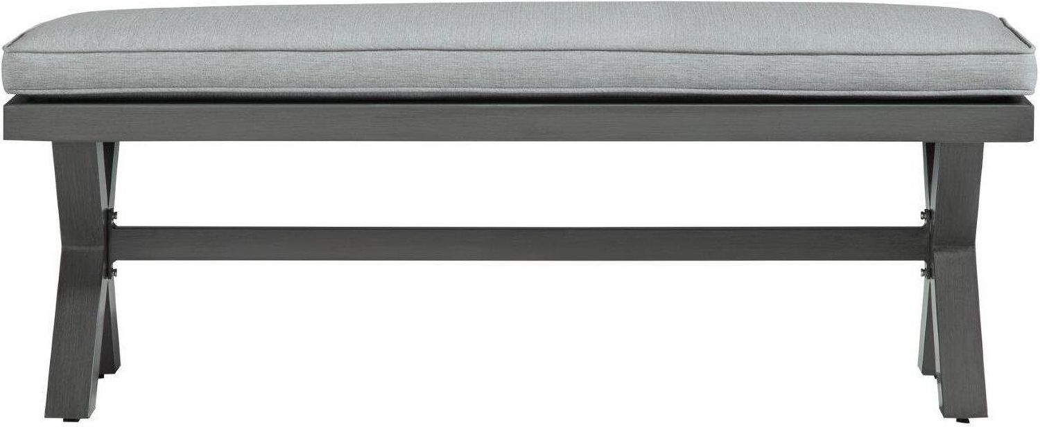 Elite Park Gray Bench With Cushion P518600