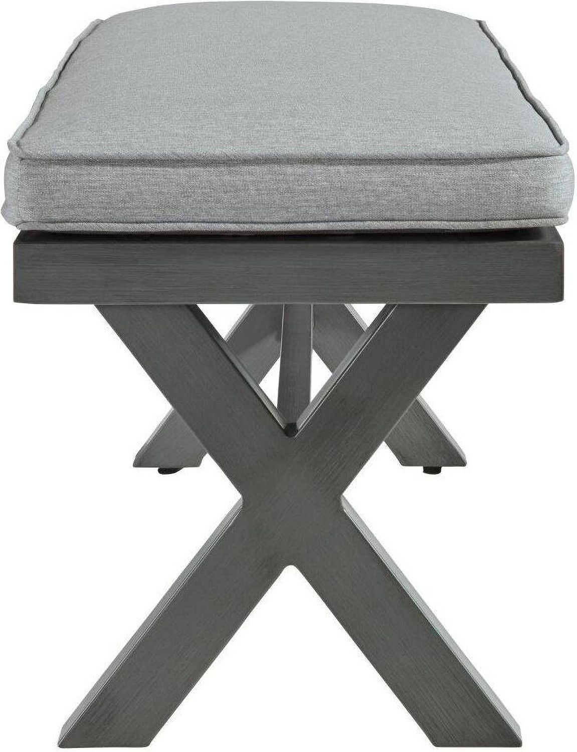 Elite Park Gray Bench With Cushion P518600