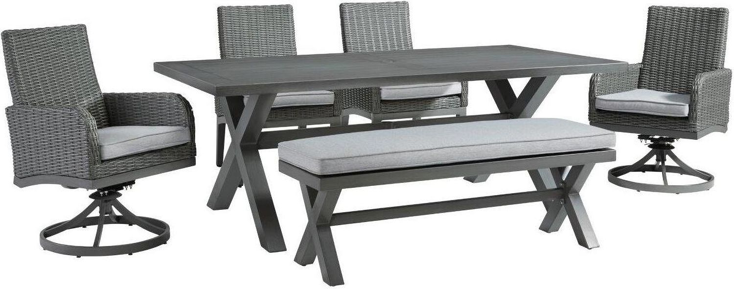 Elite Park Gray Bench With Cushion P518600