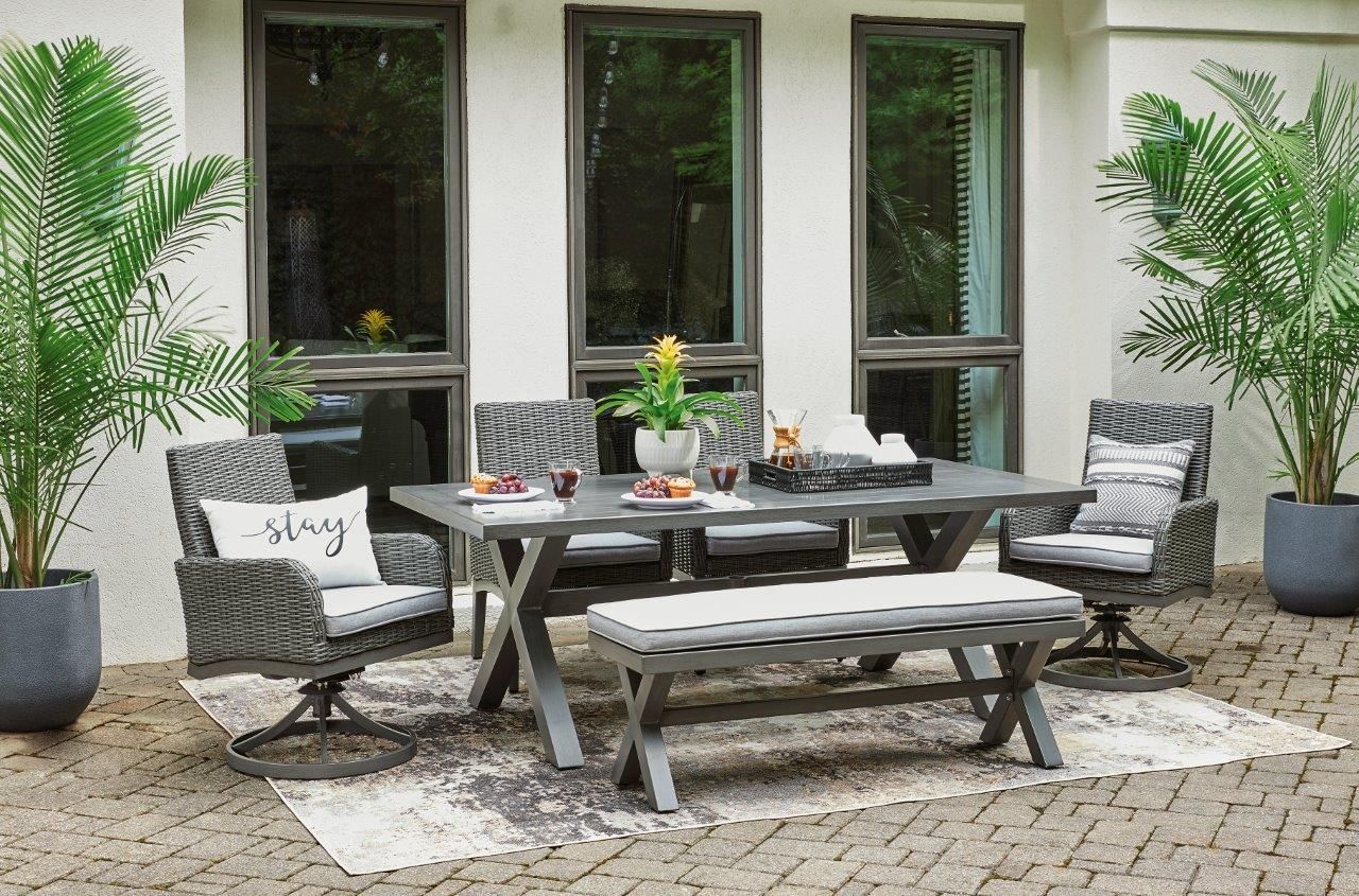 Elite Park Gray Bench With Cushion P518600