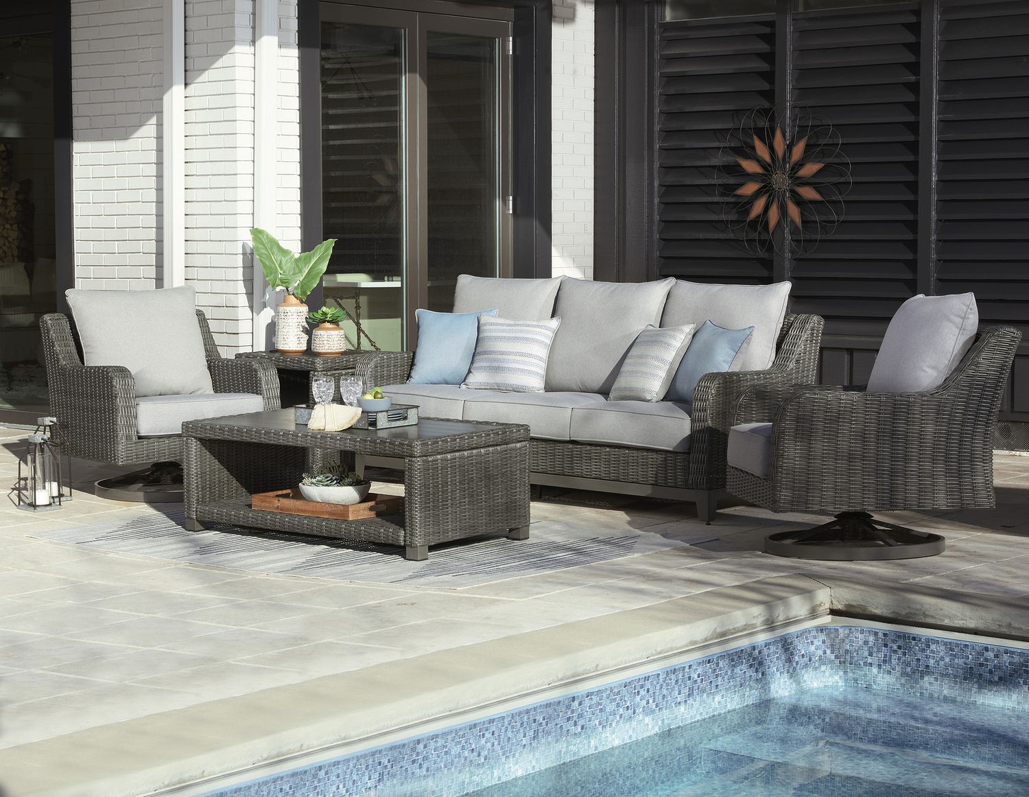 Elite Park Gray Rectangular Cocktail Table P518701