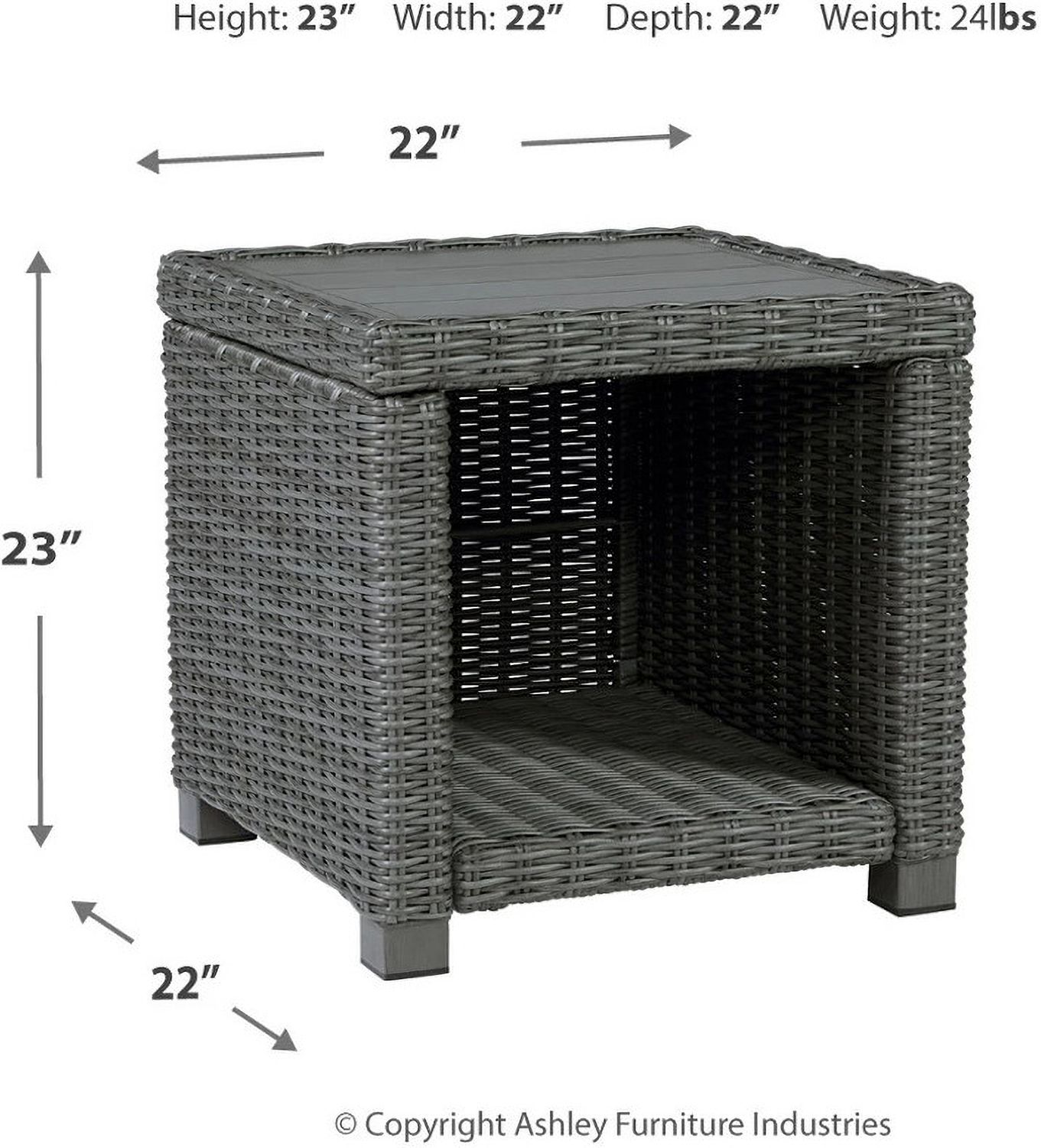 Elite Park Gray Square End Table P518702