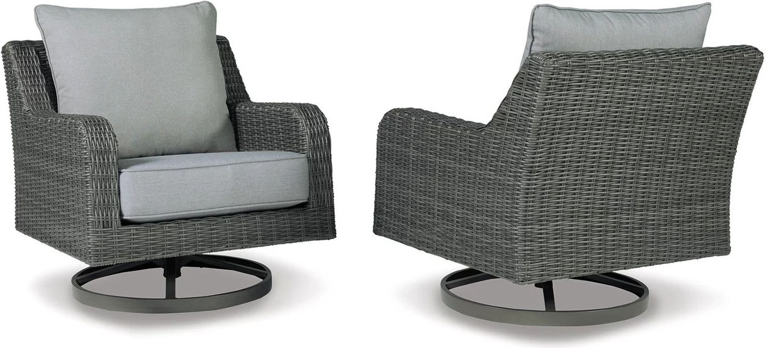 Elite Park Gray Swivel Lounge W/ Cushion P518821