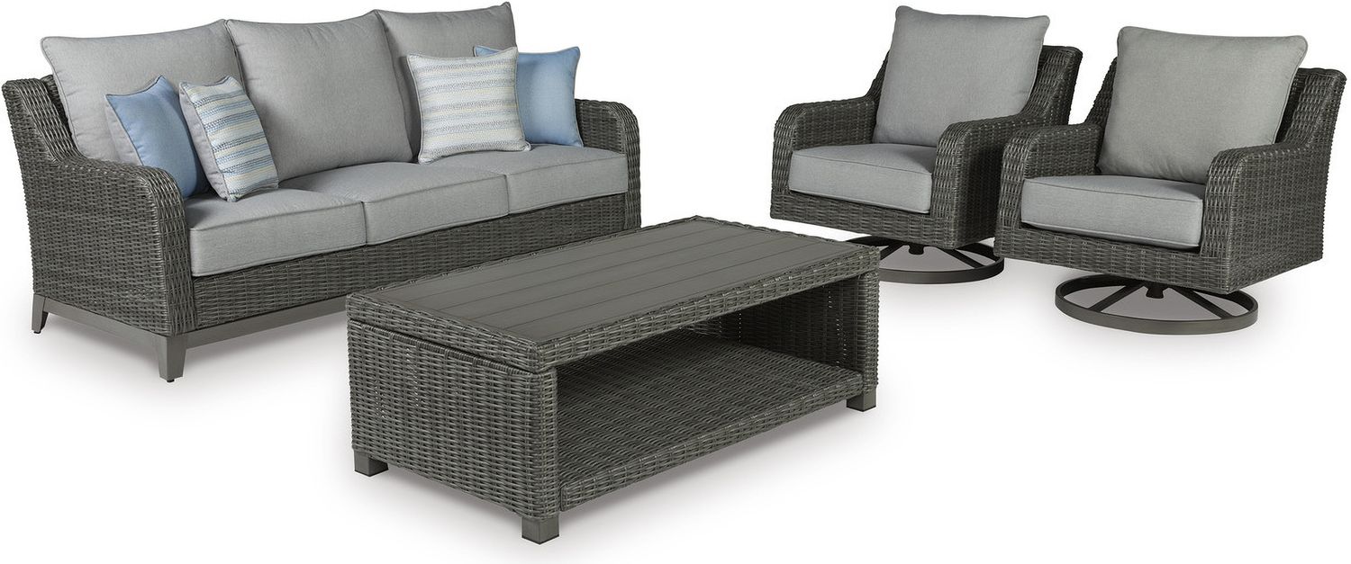 Elite Park Gray Swivel Lounge W/ Cushion P518821