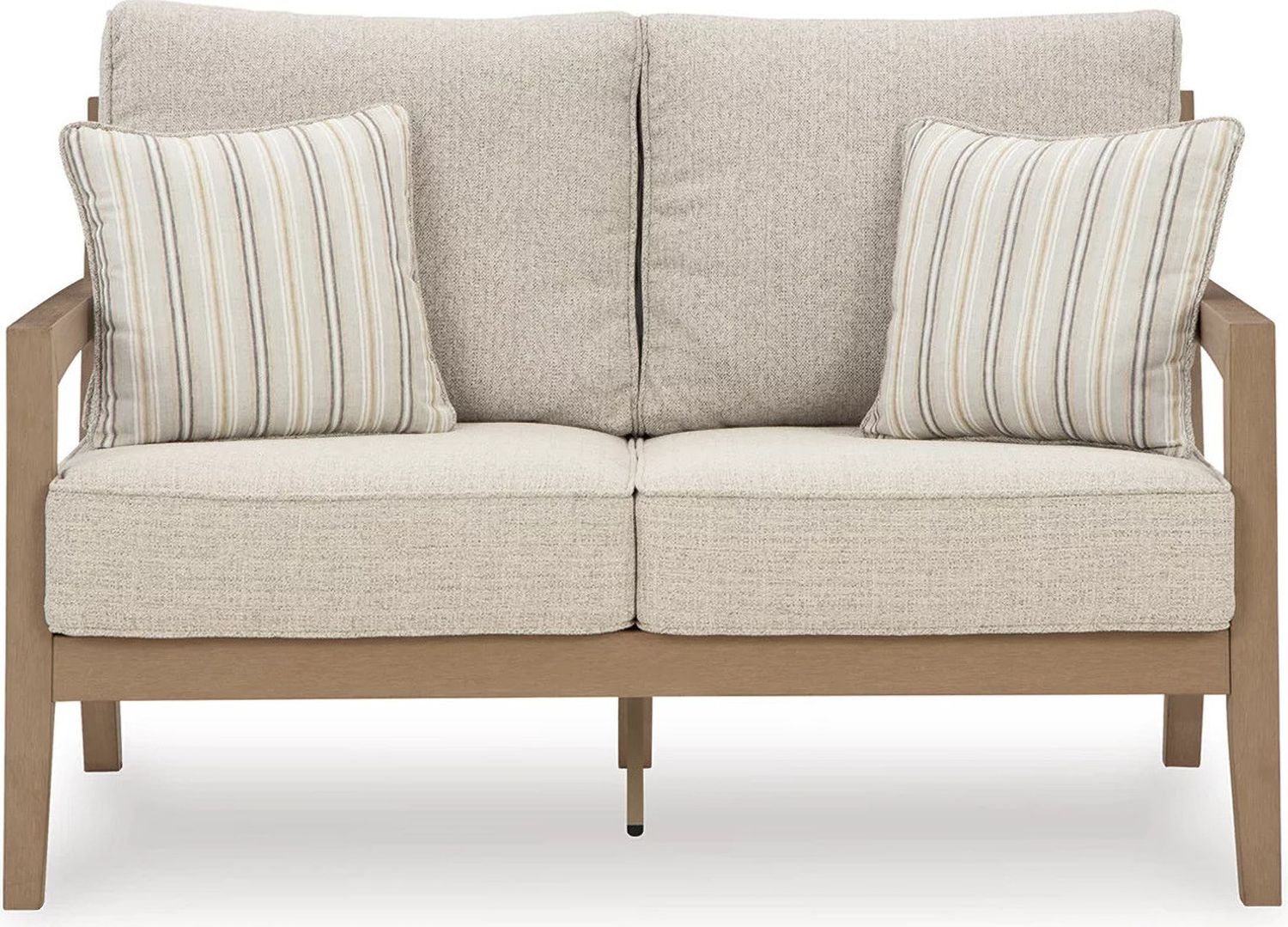 Hallow Creek Driftwood Outdoor Loveseat With Cushion P560835