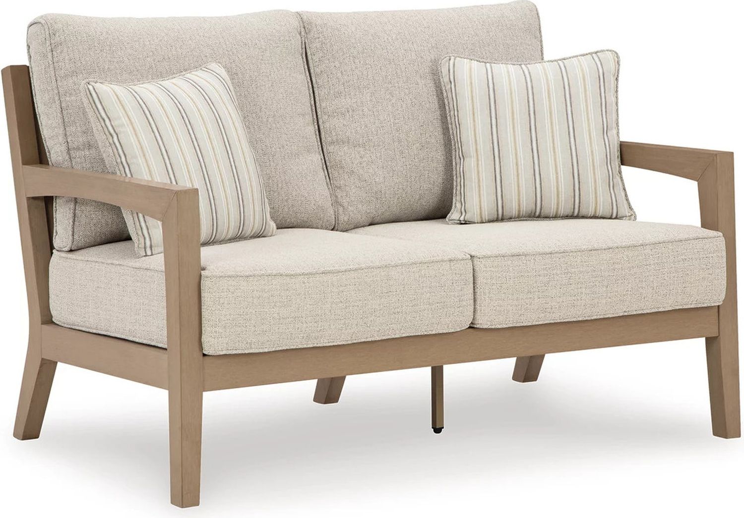 Hallow Creek Driftwood Outdoor Loveseat With Cushion P560835