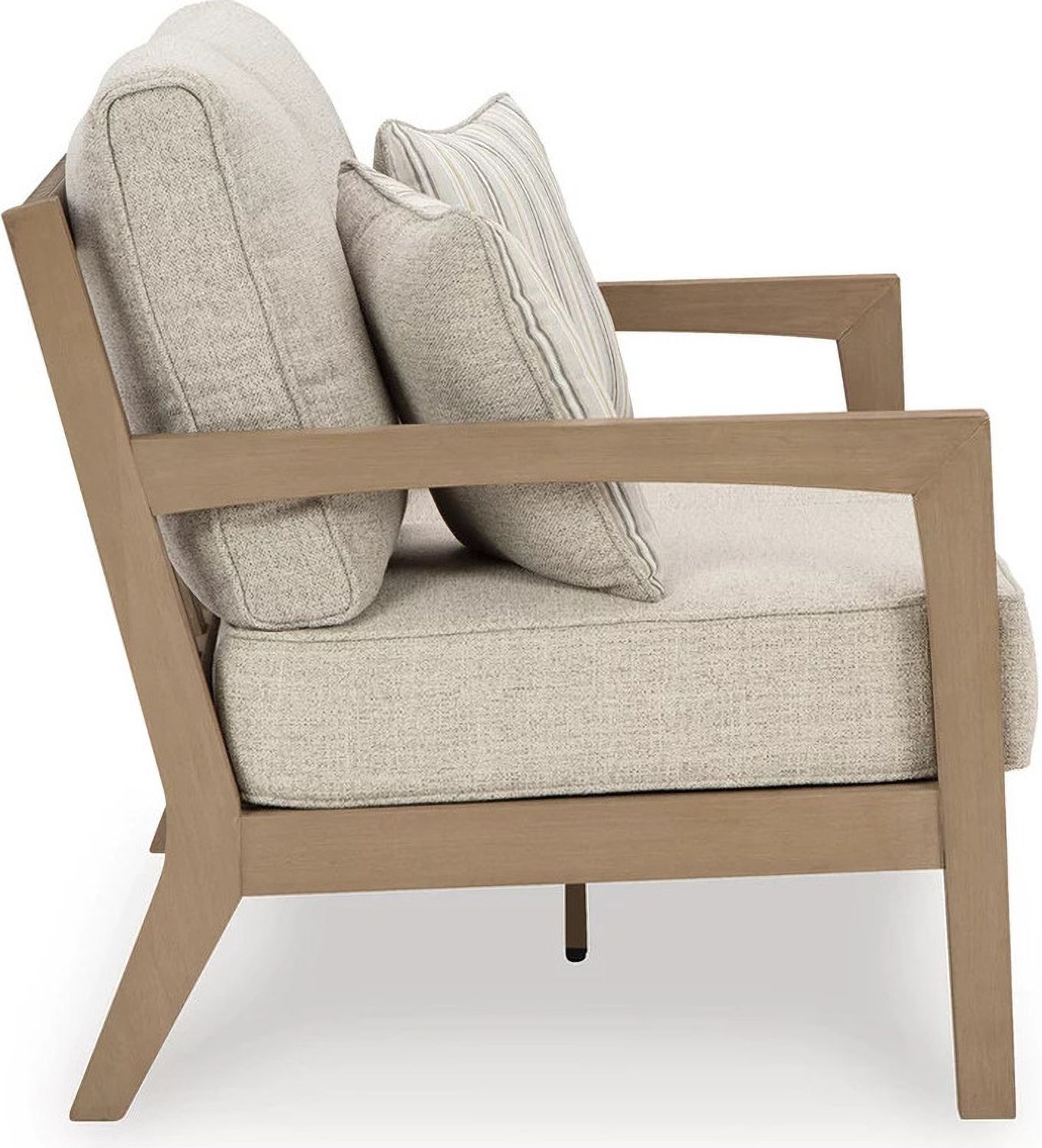 Hallow Creek Driftwood Outdoor Loveseat With Cushion P560835