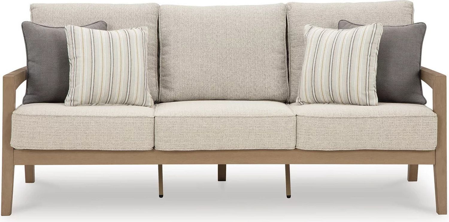 Hallow Creek Driftwood Outdoor Sofa With Cushion P560838