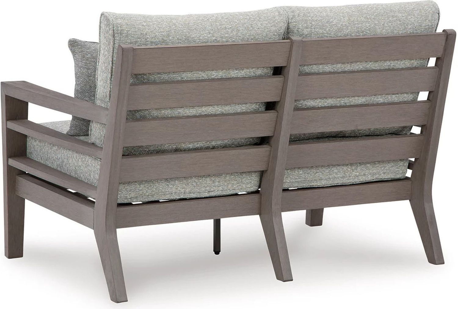 Hillside Barn Gray/Brown Outdoor Loveseat With Cushion P564835