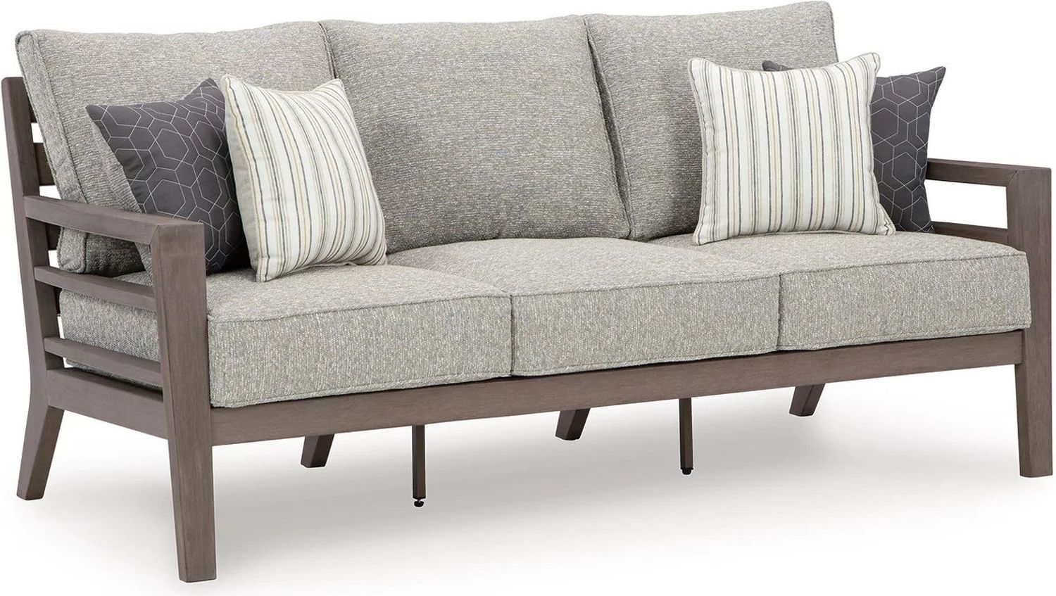 Hillside Barn Gray/Brown Outdoor Sofa With Cushion P564838