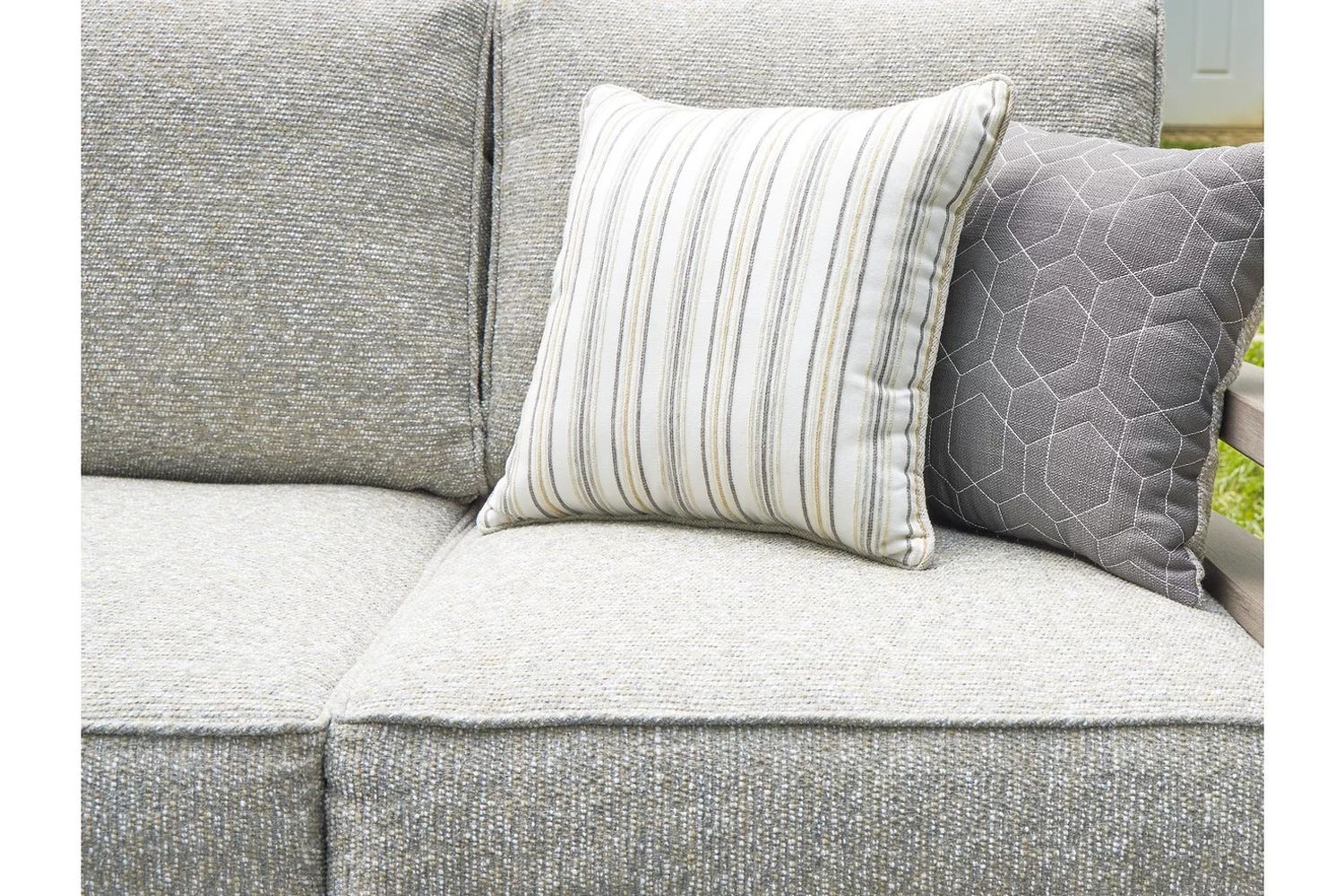 Hillside Barn Gray/Brown Outdoor Sofa With Cushion P564838