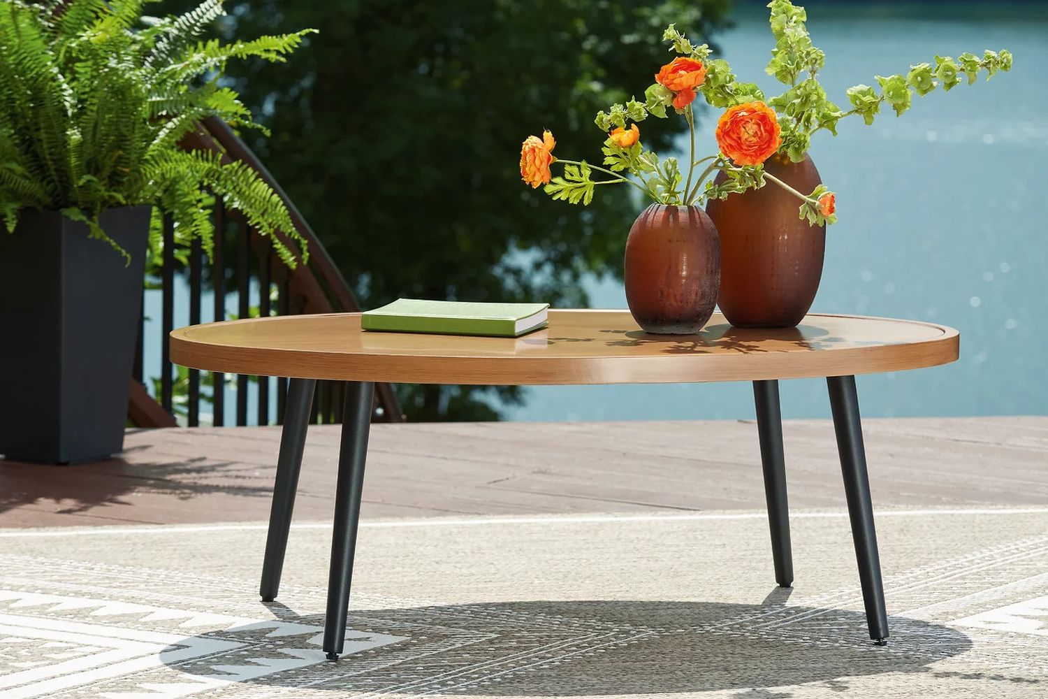 Horizon Hall Outdoor Coffee Table In Two-tone Brown P572701