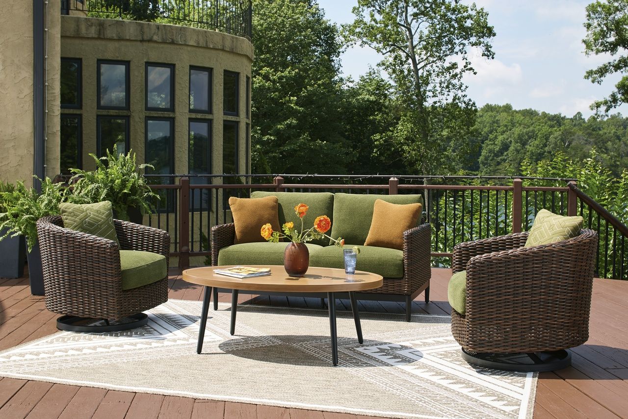 Horizon Hall Outdoor Coffee Table In Two-tone Brown P572701