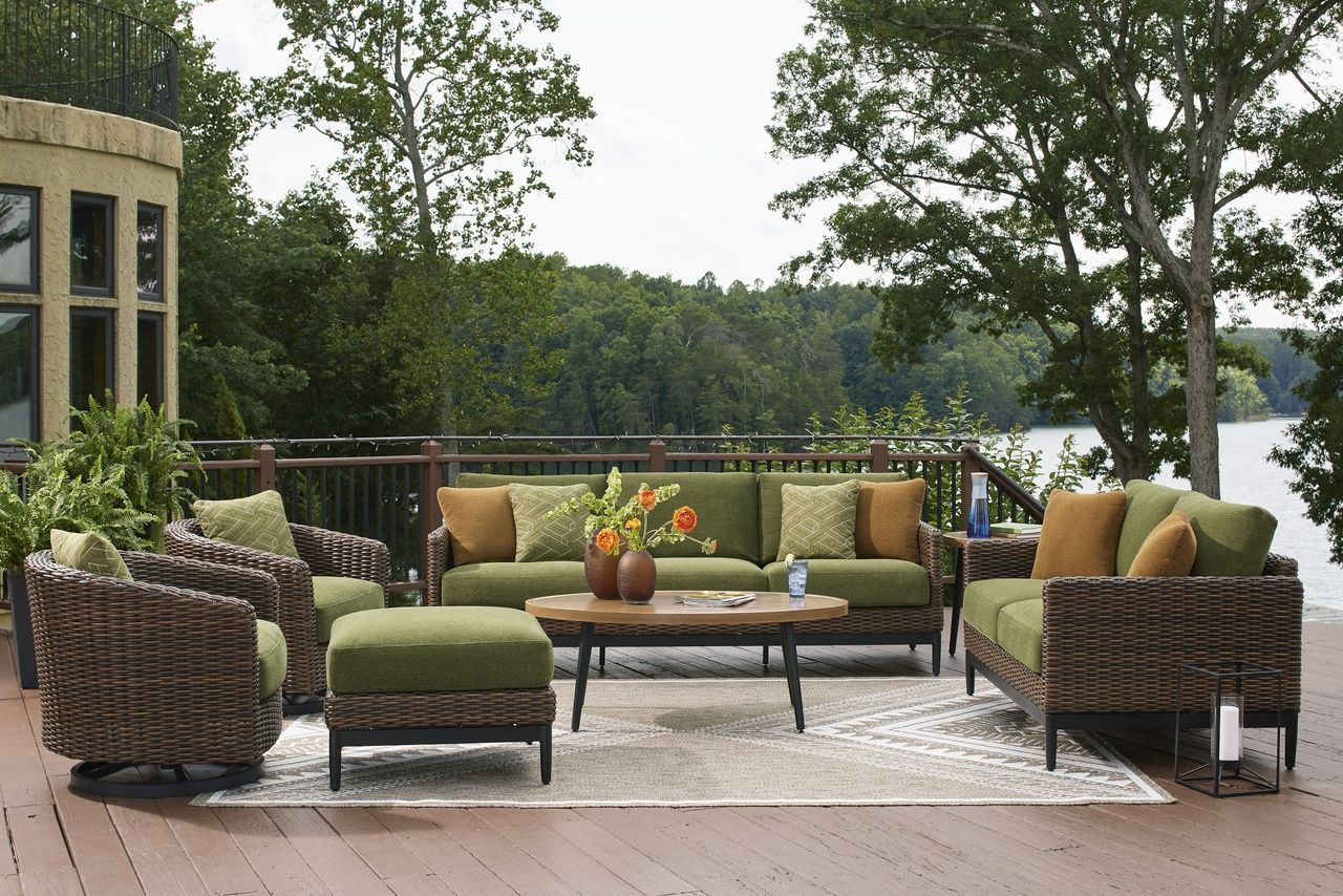 Horizon Hall Outdoor Coffee Table In Two-tone Brown P572701