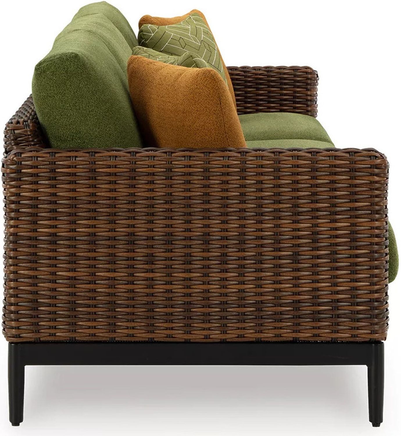 Horizon Hall Outdoor Sofa with Cushion In Brown and Green P572838