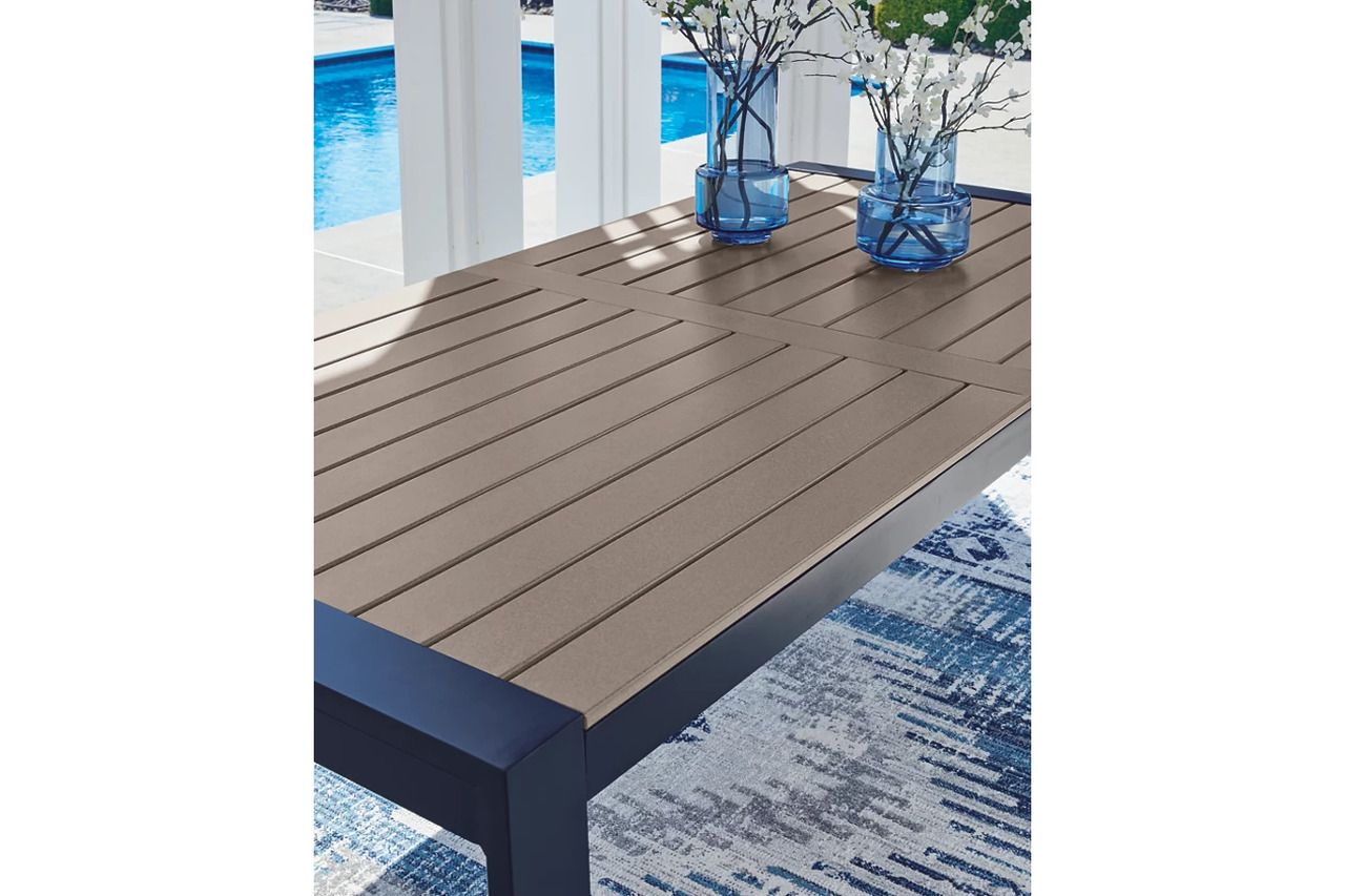 Mabry Shores Outdoor Dining Table In Blue P587625