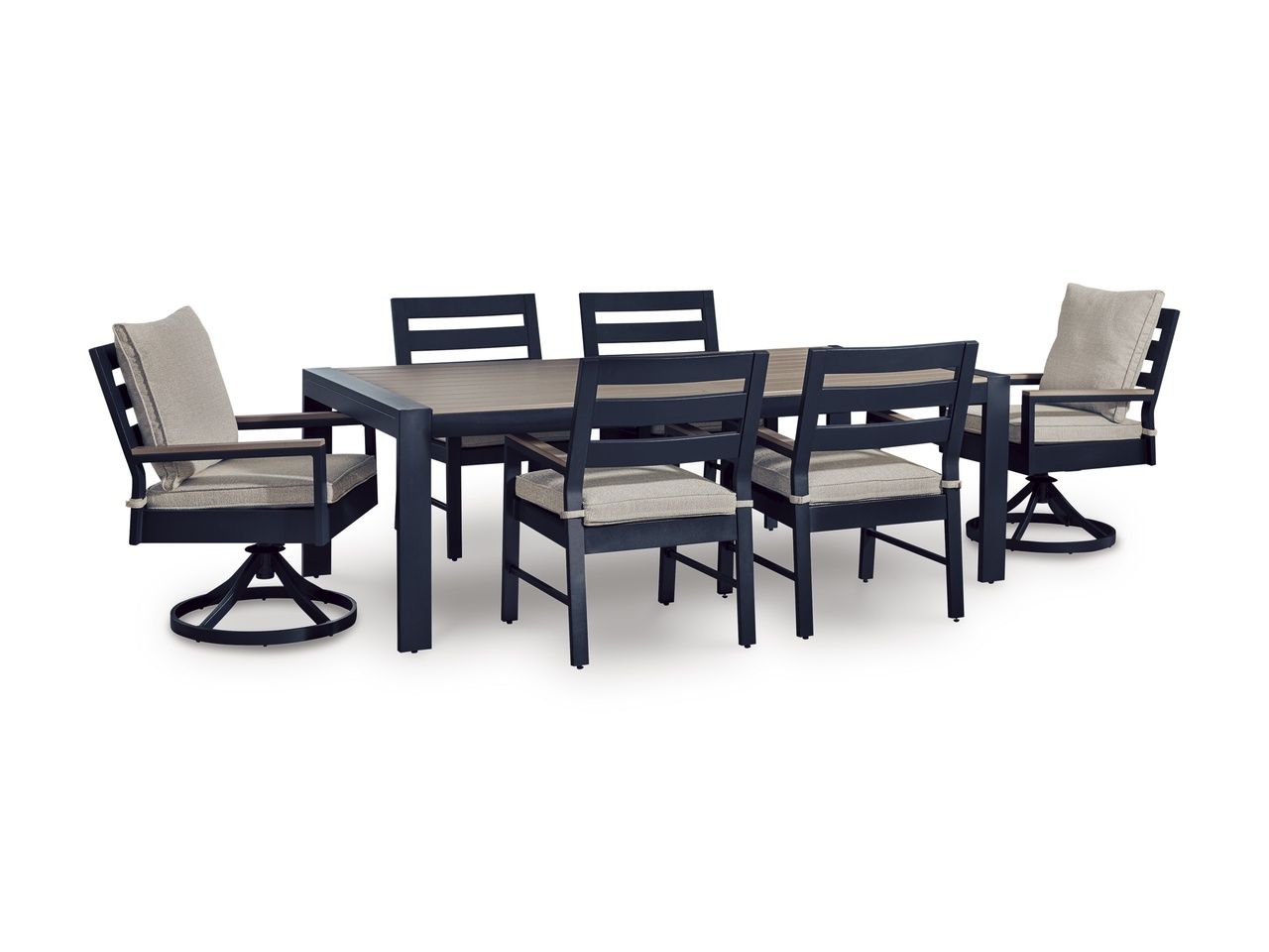 Mabry Shores Outdoor Dining Table In Blue P587625