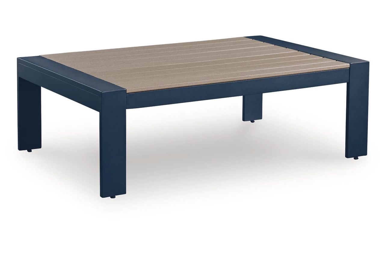 Mabry Shores Outdoor Coffee Table In Blue P587701