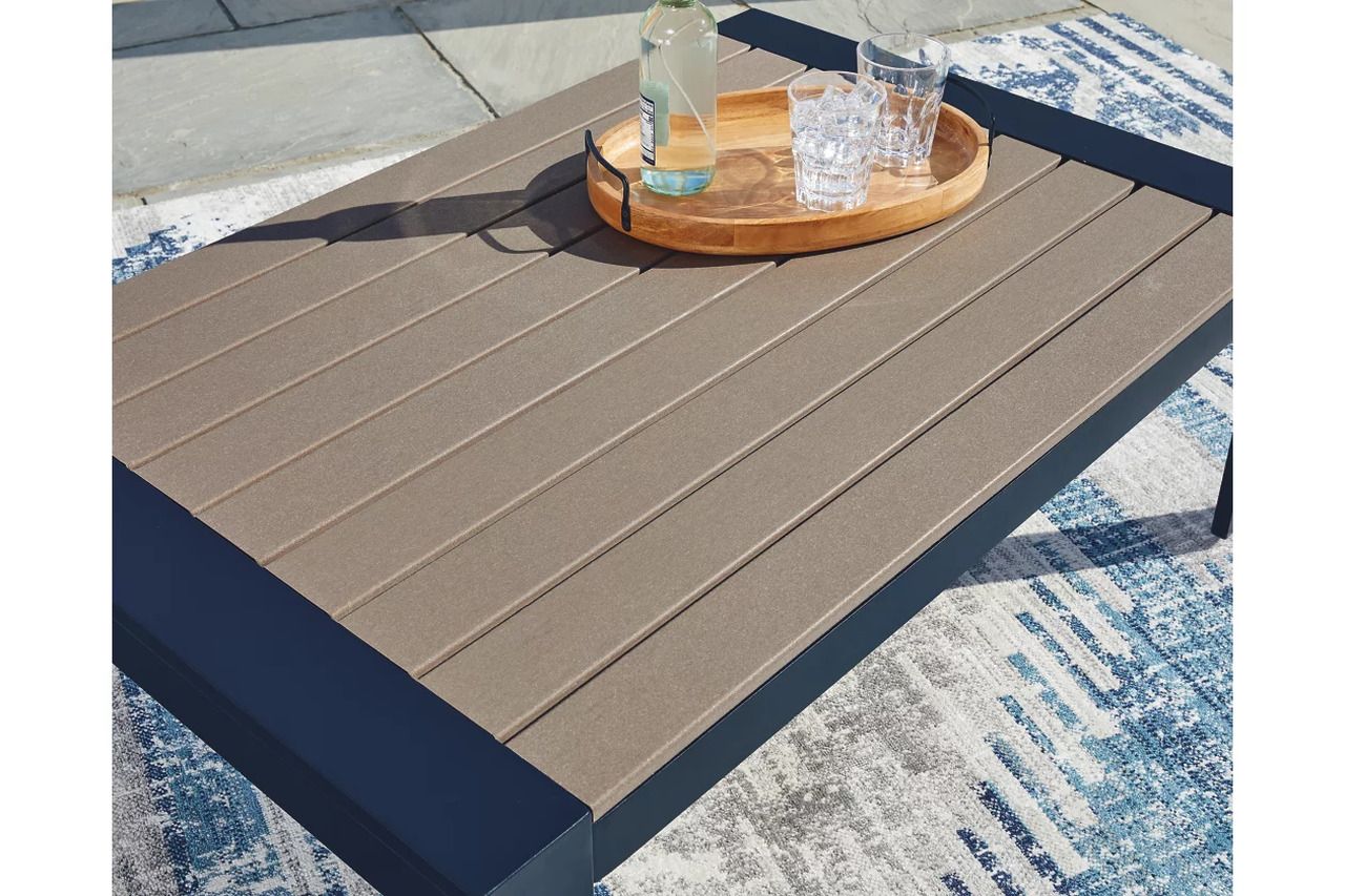 Mabry Shores Outdoor Coffee Table In Blue P587701